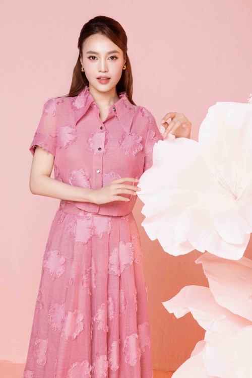 Sixdo Rosy Pink Organza Shirt